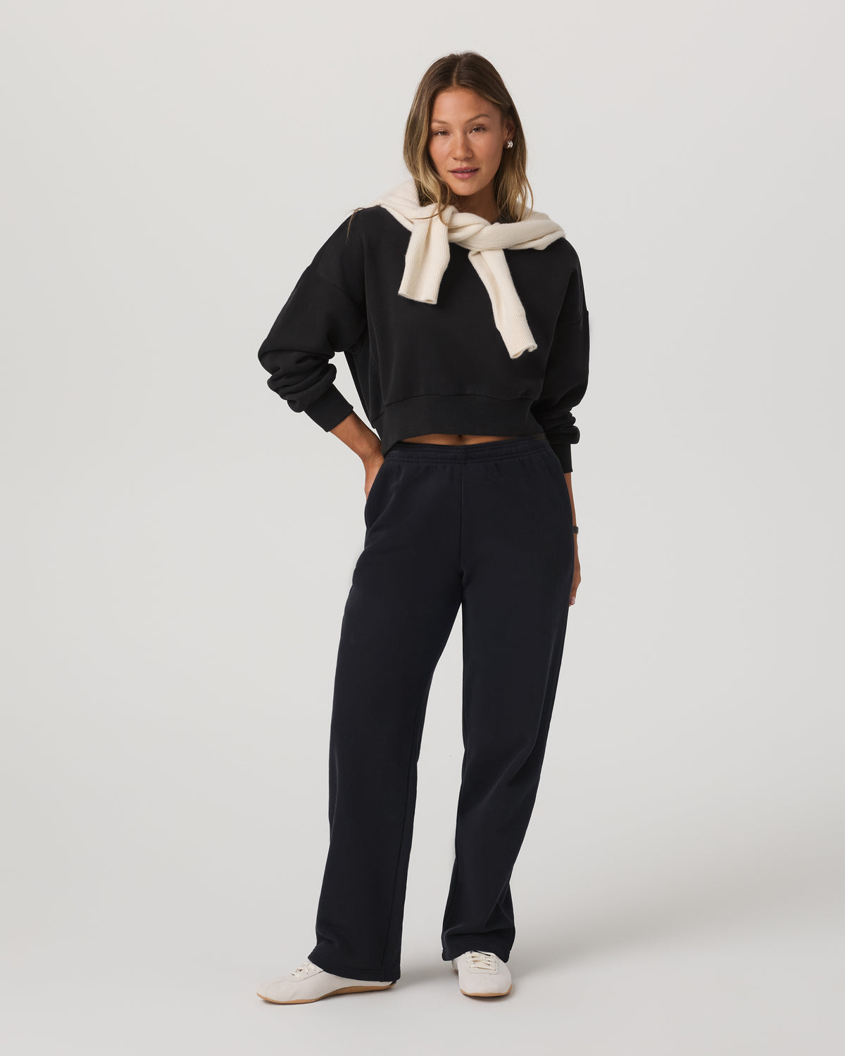 Women's Restore Straight Leg Sweatpant Washed Black - Vuori Clothing