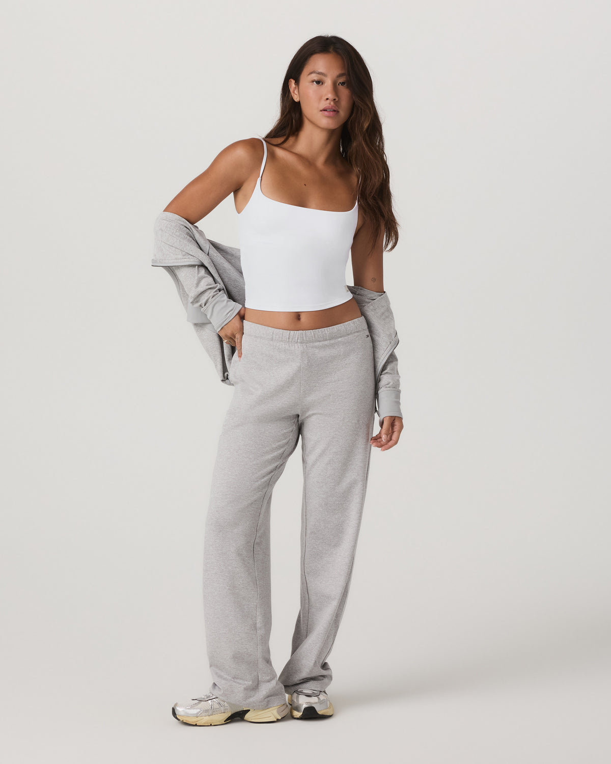Halo Modern Straight Leg Pant Women's Pale Grey Pants - Vuori Clothing