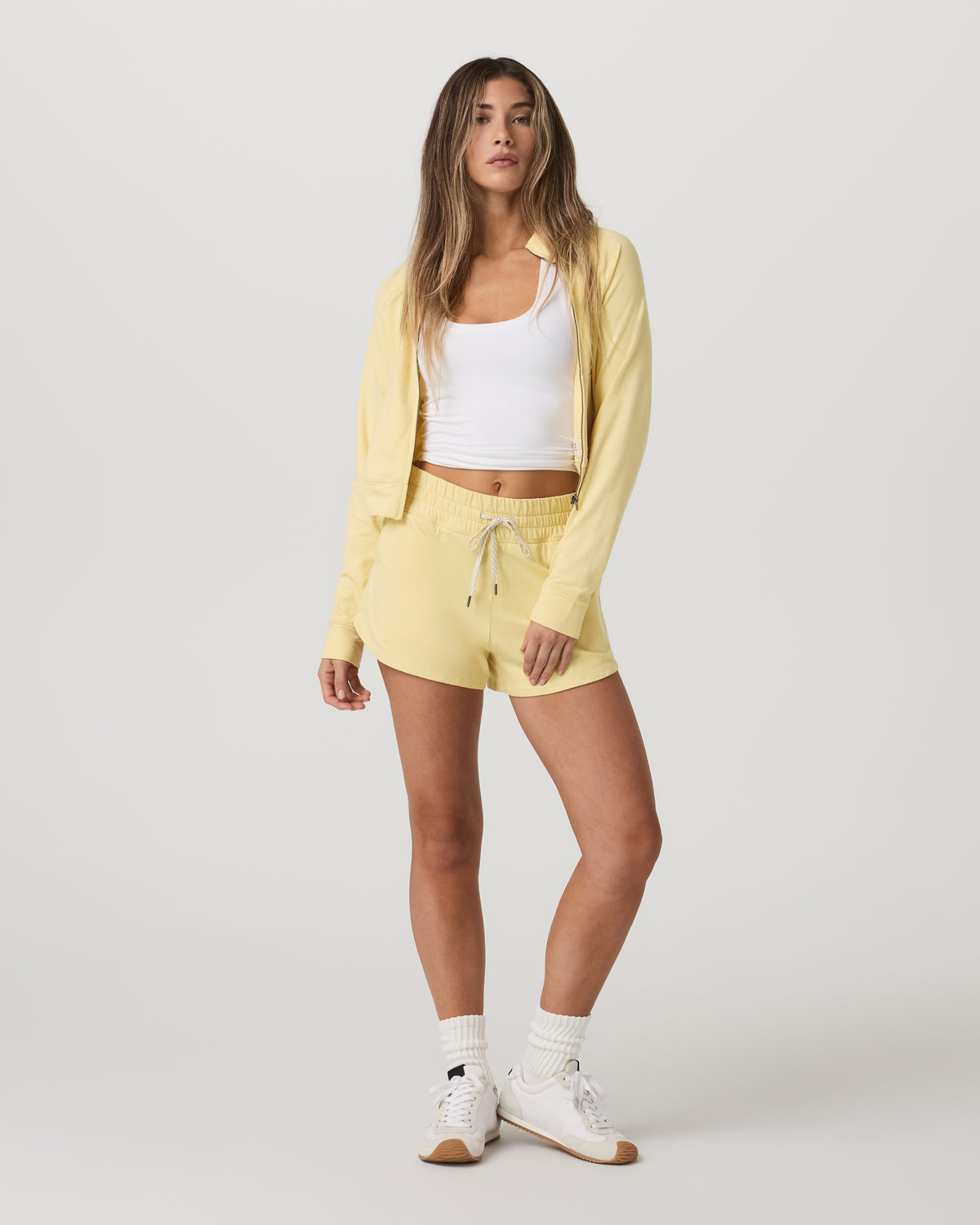 Women's Halo Performance Short 2.0 Lemon Snap Heather - Vuori Clothing
