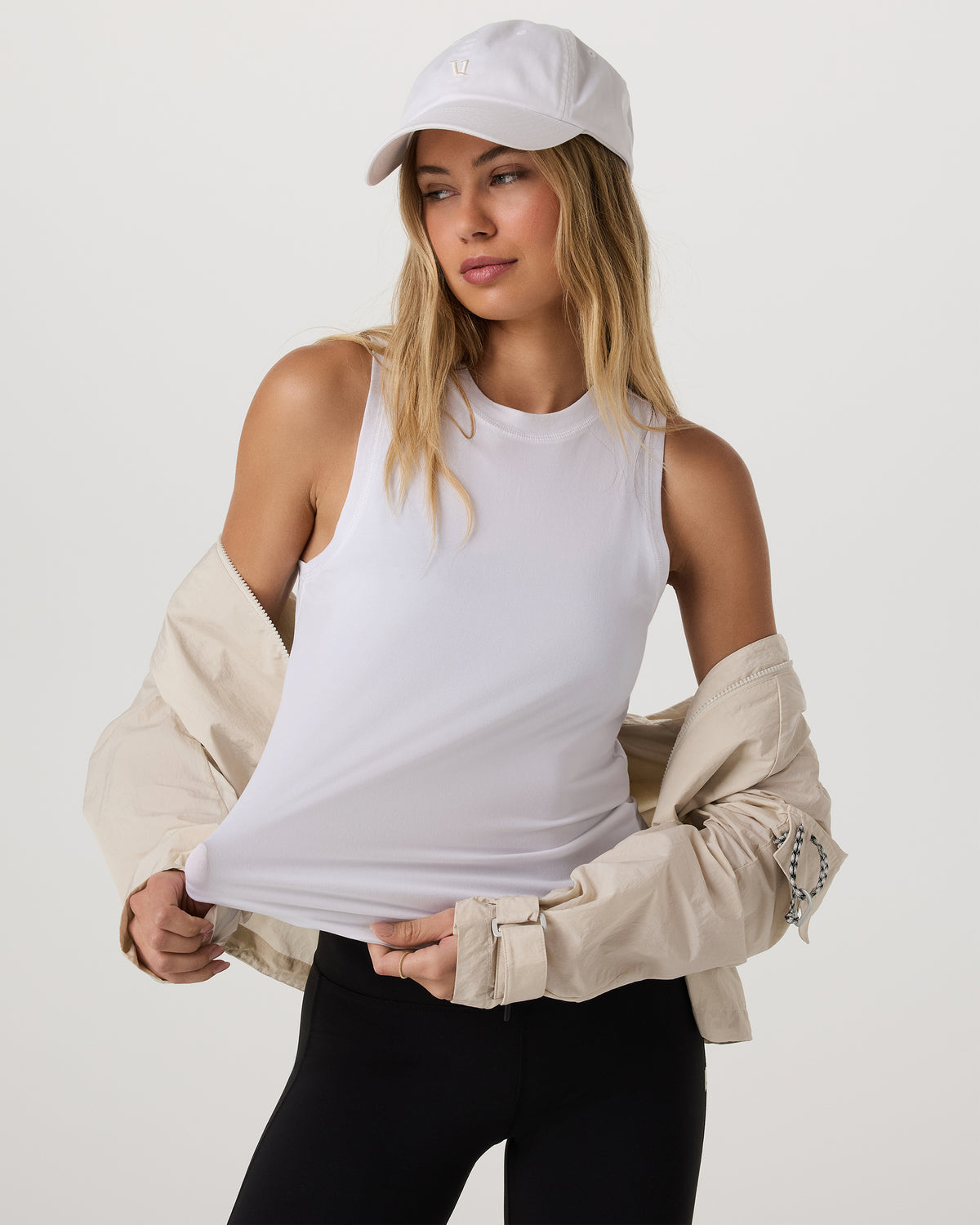 Energy Top Long Women's White Performance Tank Top - Vuori Clothing