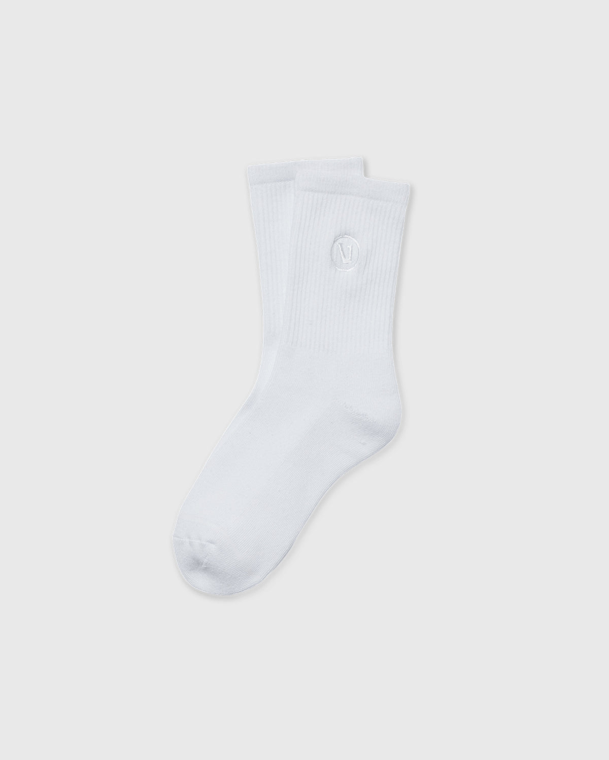 Half Crew Sock 2.0 White Performance Socks - Vuori Clothing