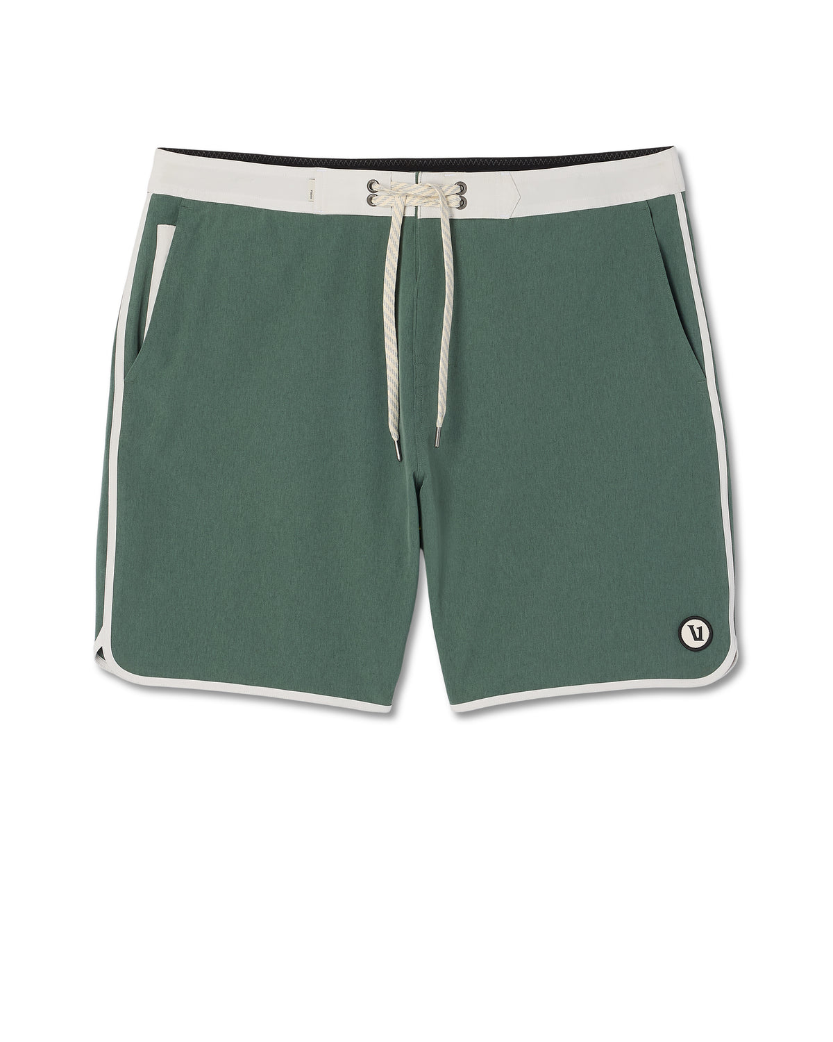 Men's Cruise Boardshort 7" Agate Green Linen Texture - Vuori Clothing