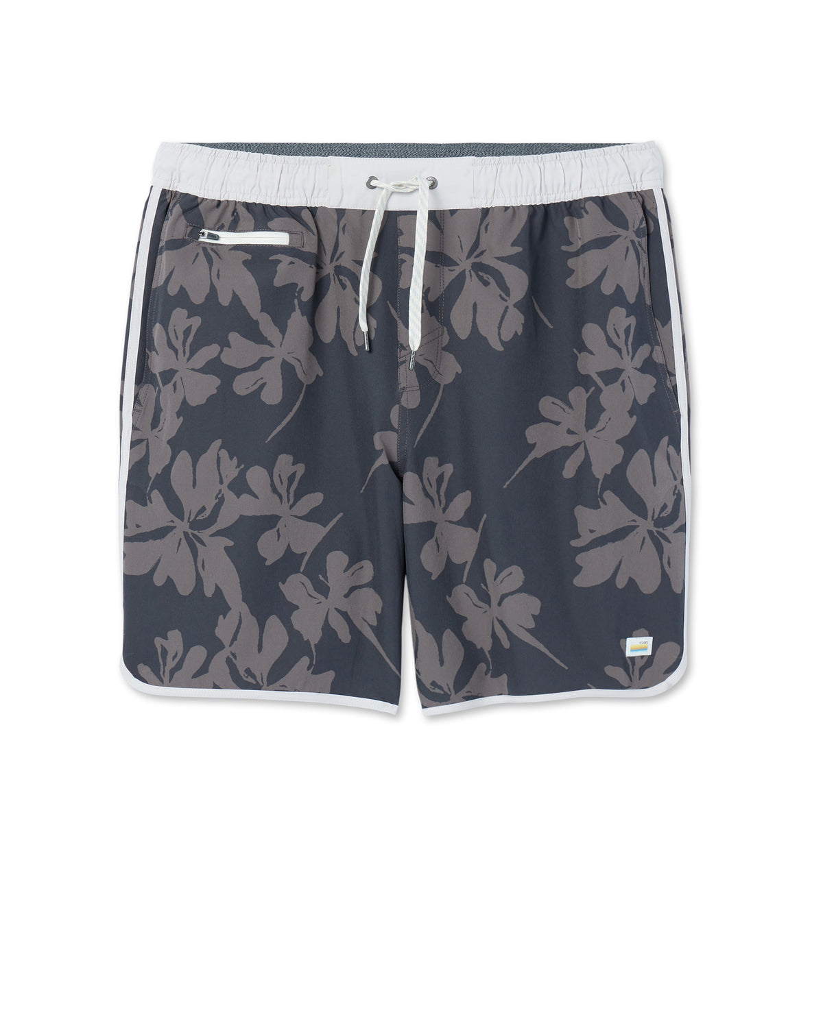 Banks Short Dark Pewter Plumeria Athletic Shorts - Vuori Clothing