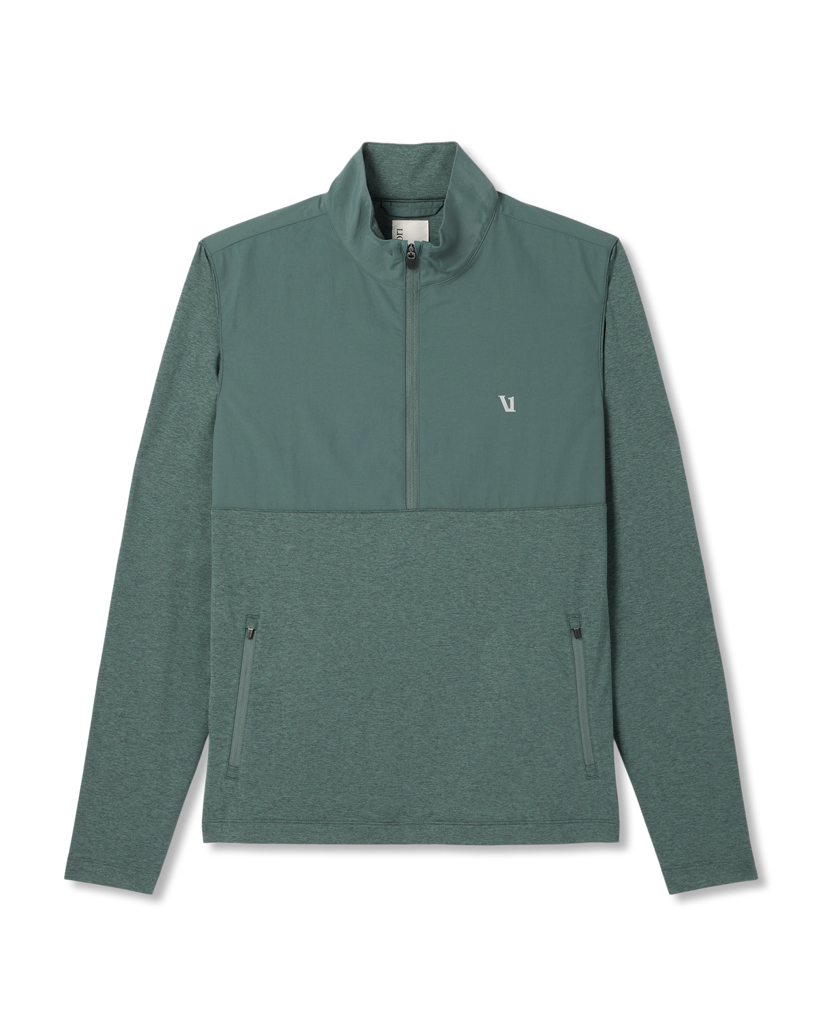 Sunday Element 1/2 Zip Agate Green Heather Pullover - Vuori Clothing