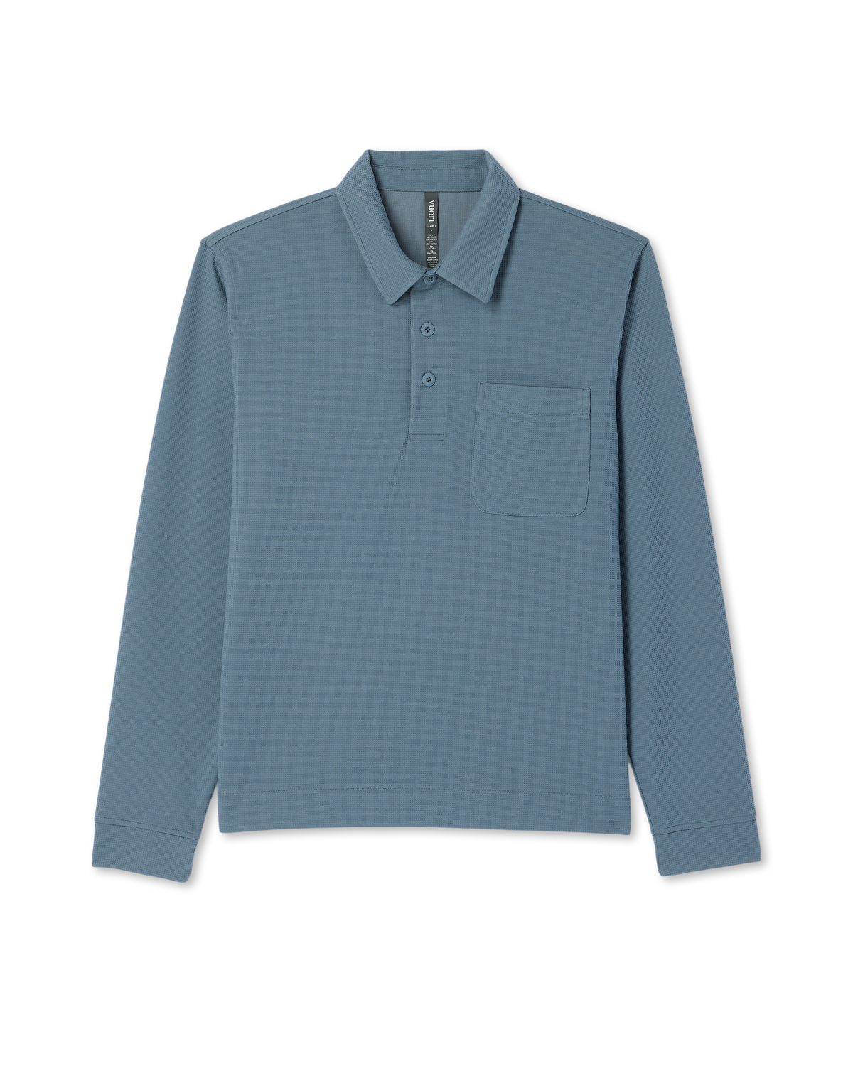 Long Sleeve Waffle Polo Men's Abyss Polo Shirt - Vuori Clothing