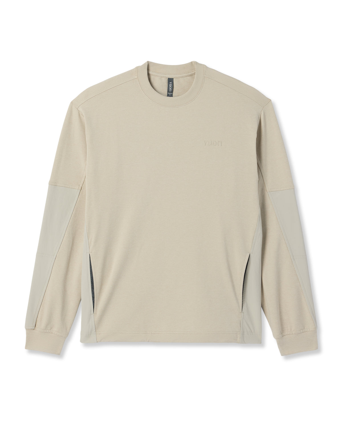 Men's Coronado Mixed Media Crew Limestone Heather - Vuori Clothing