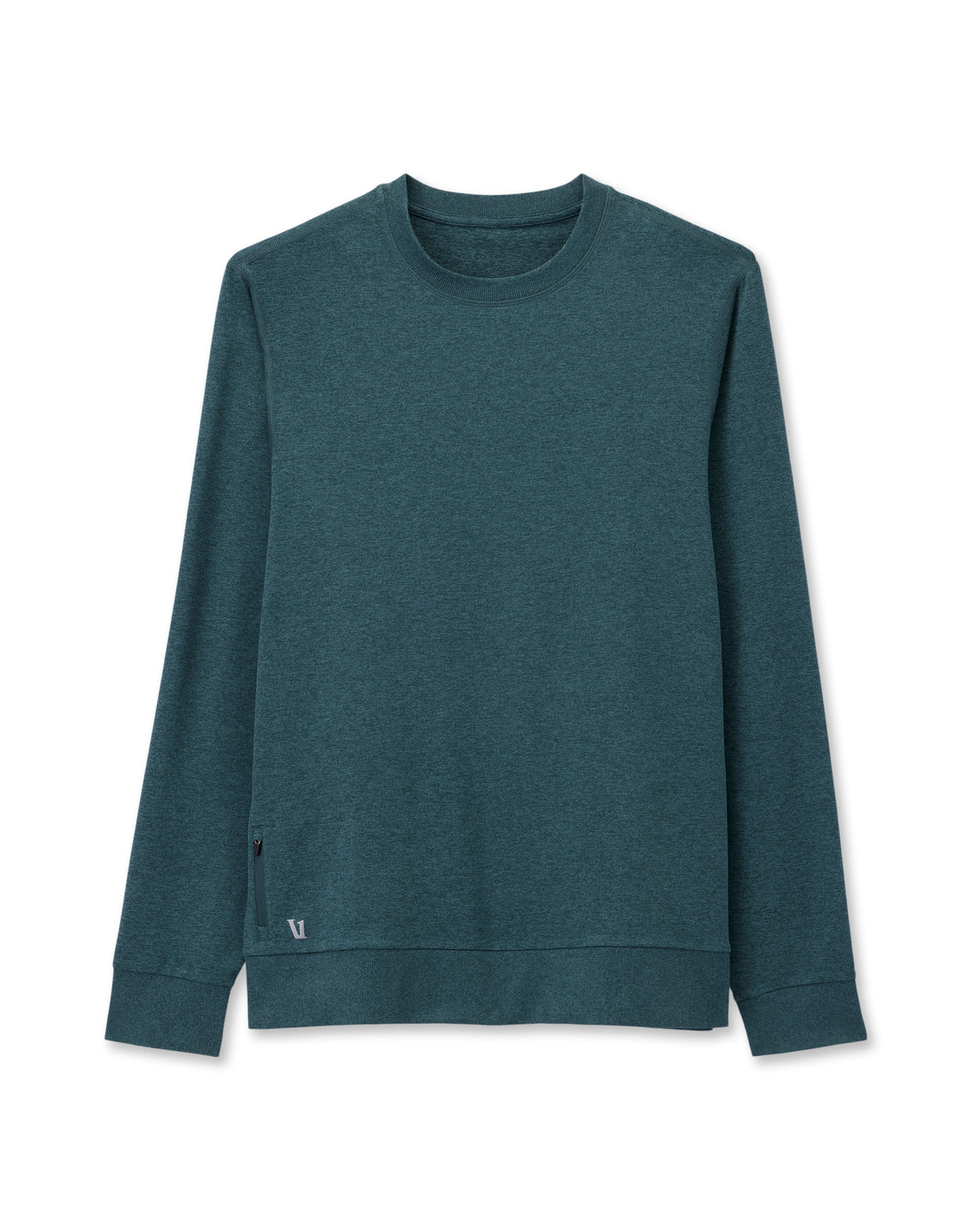 Ponto Performance Crew Deep Sea Heather Pullover - Vuori Clothing