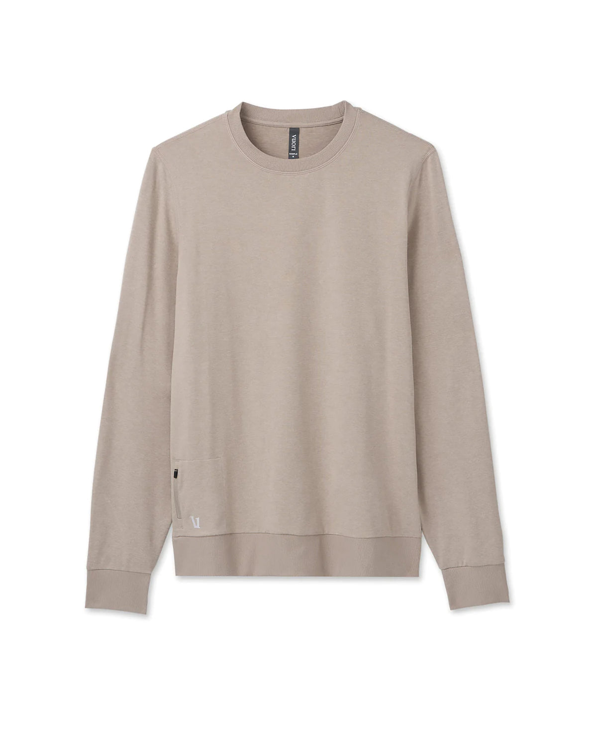 Ponto Performance Crew Dark Salt Heather Pullover - Vuori Clothing