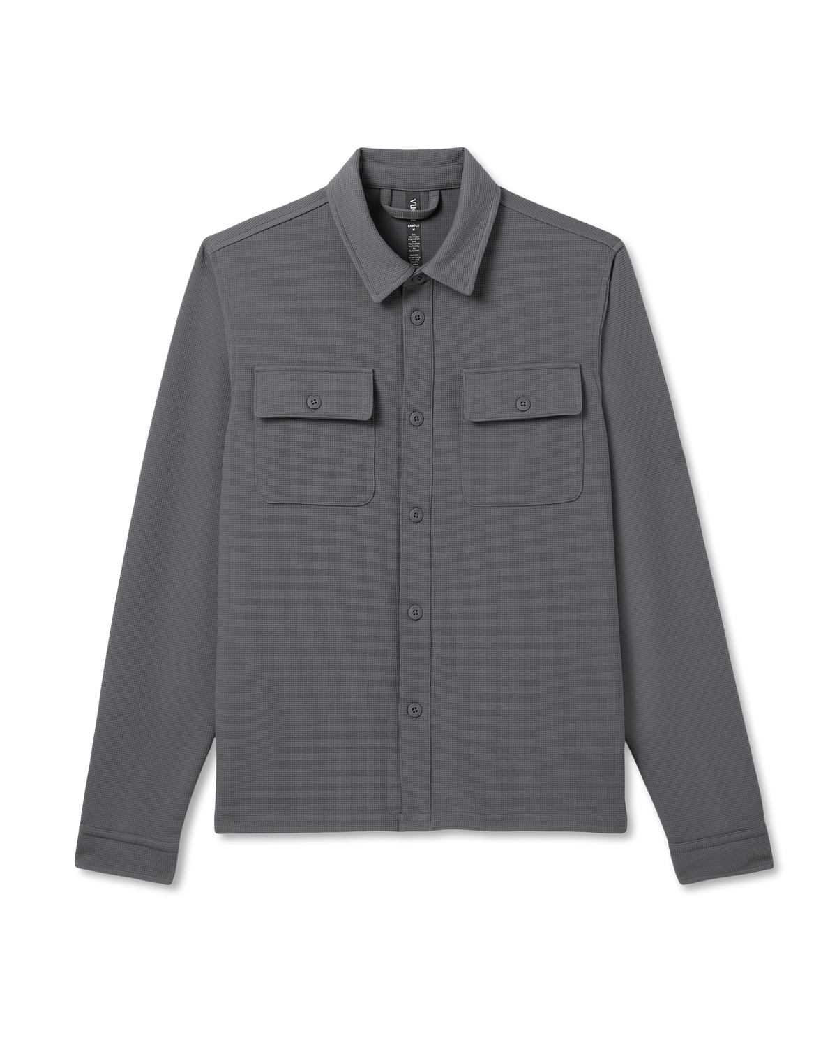 Waffle Shirt Jacket Men's Versatile Dark Pewter Jacket - Vuori Clothing