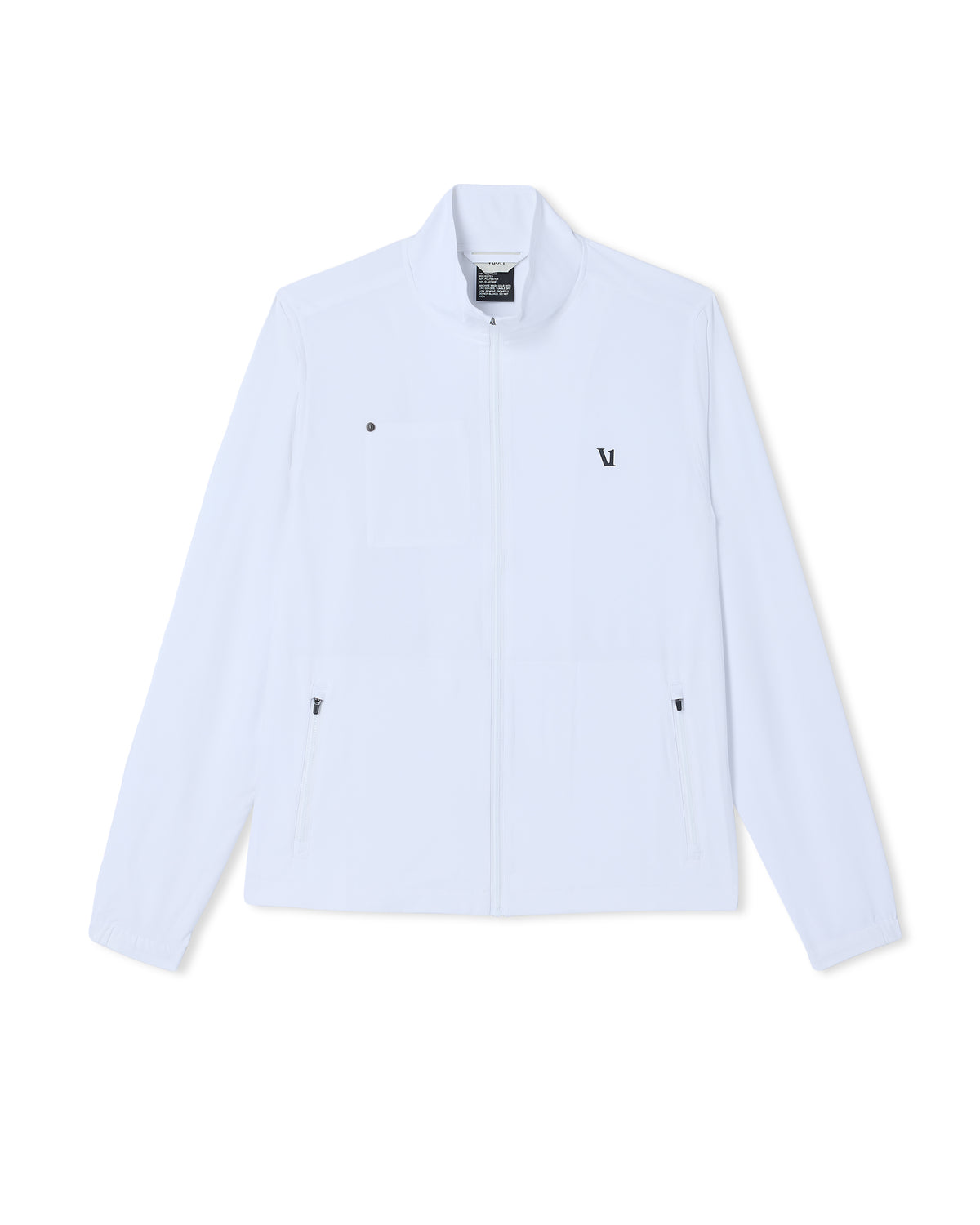 Venture Track Jacket Men's White Logo Graphic Jacket - Vuori Clothing