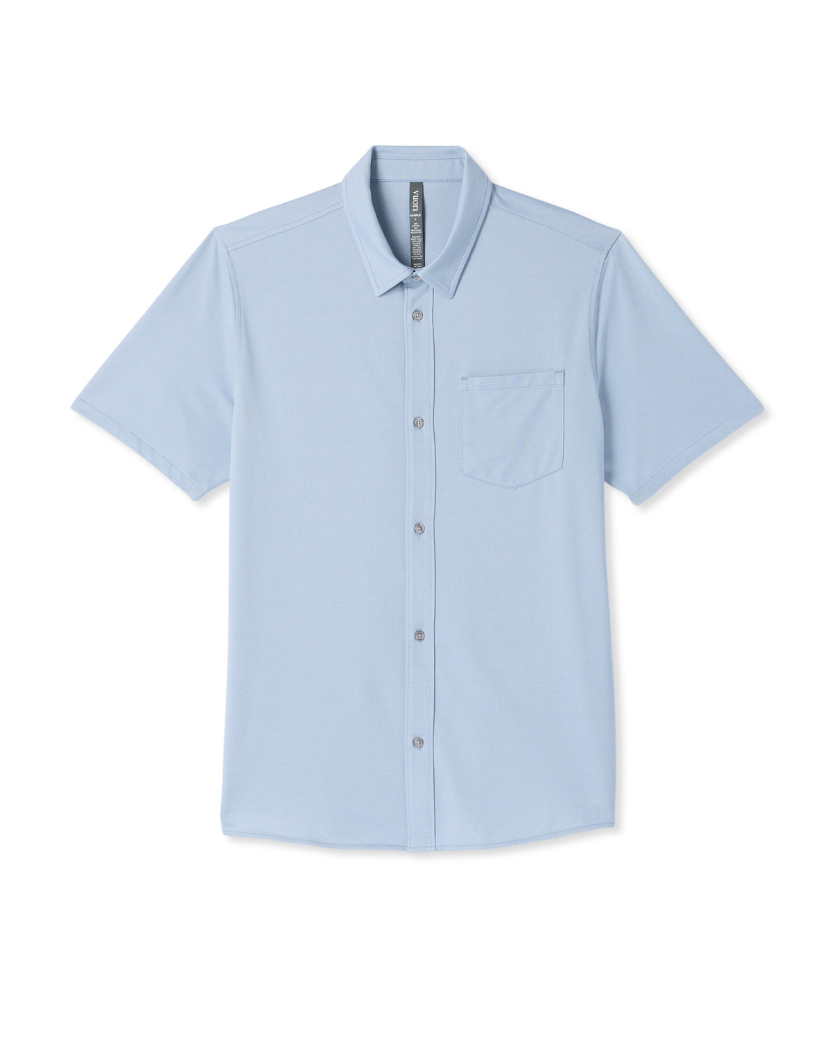 Short Sleeve Knit Oxford Button Down - Classic Fit Blue - Vuori Clothing