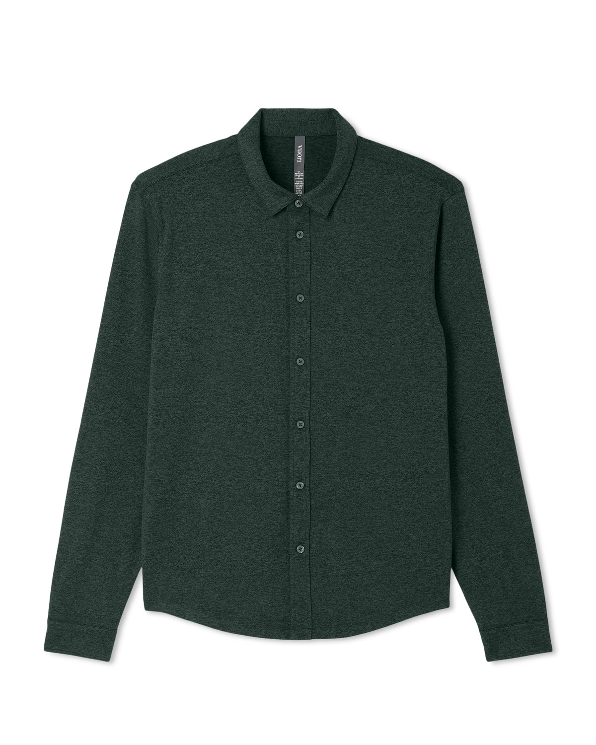 Men's Long Sleeve Ponto Button Down Evergreen Heather - Vuori Clothing