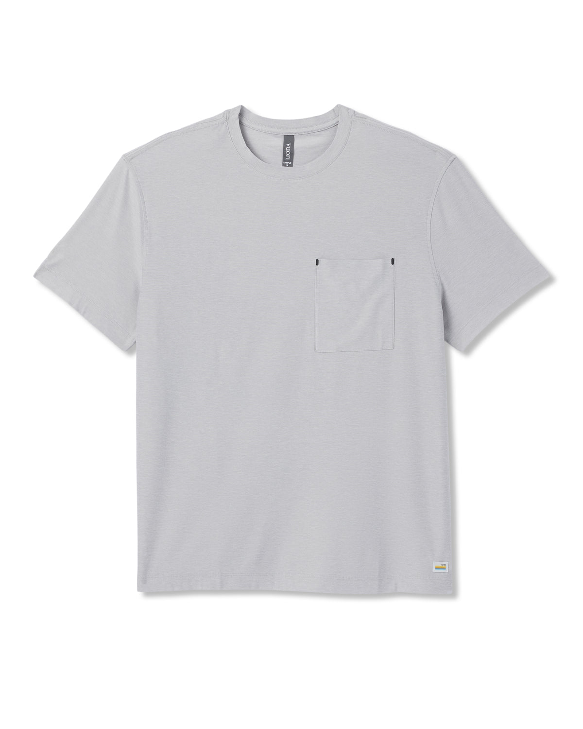 Short Sleeve Strato Pocket Tee - Relaxed Fit Platinum Heather - Vuori Clothing