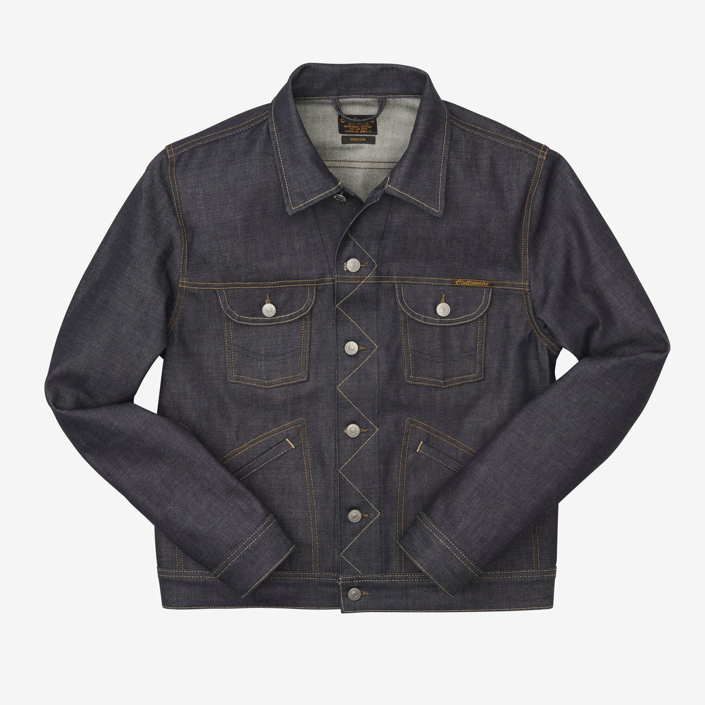 Raw Denim Jacket by Civilianaire - Indigo Denim