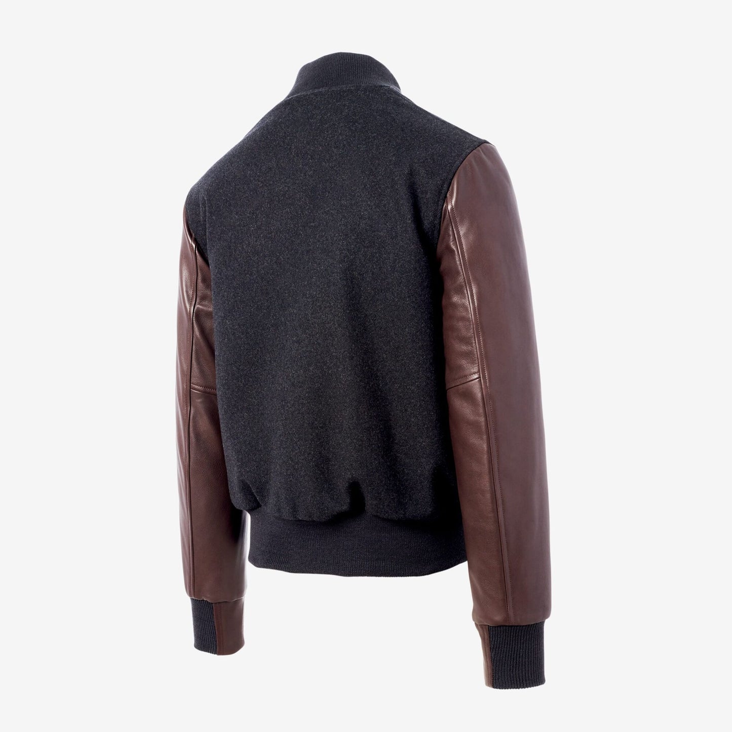 Zip Up Varsity Jacket by Golden Bear - Charcoal