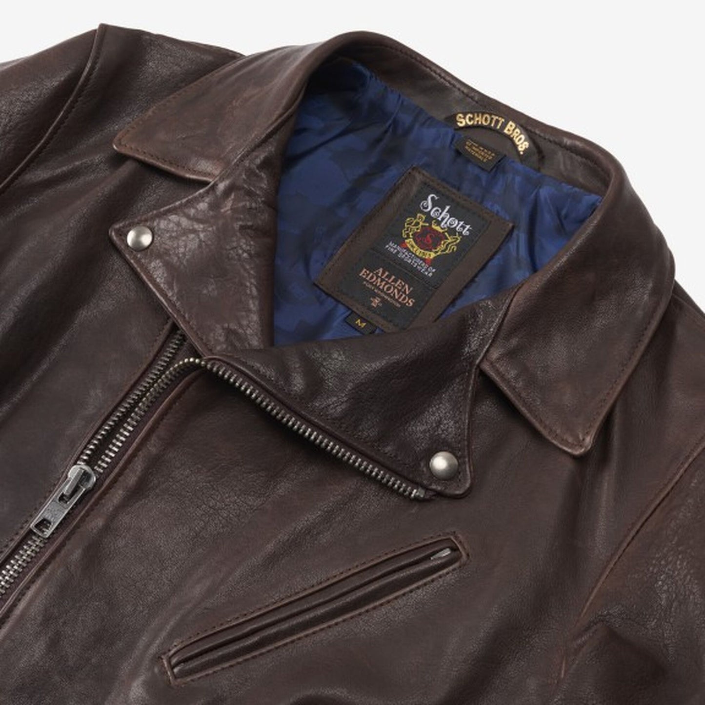 Leather Moto Jacket - Brown