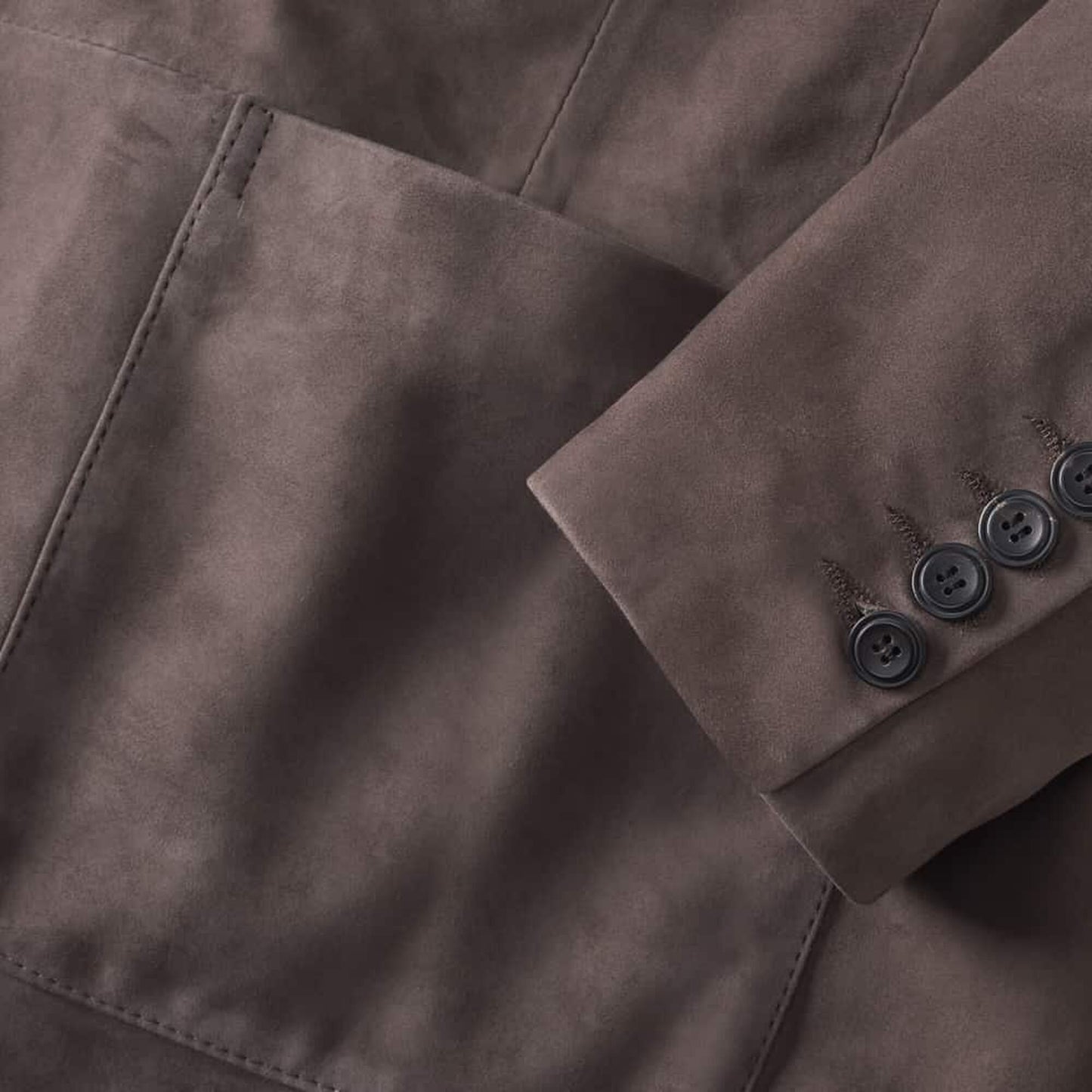 Goat Suede Blazer - Brown