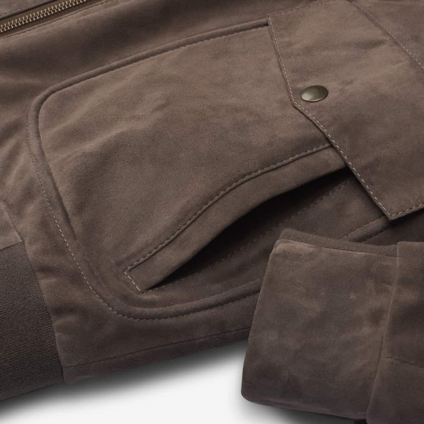 Herrington Goat Suede Jacket - Taupe