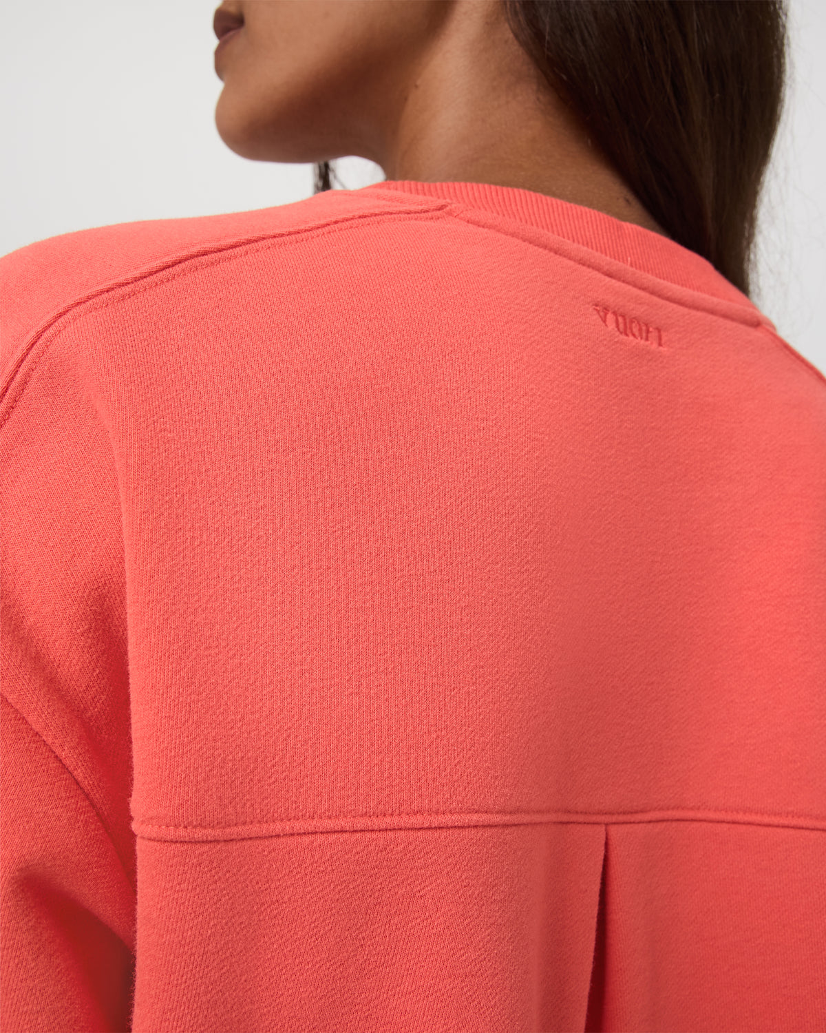 Sedona Seams Crew Women's Bright Coral Sweatshirt - Vuori Clothing