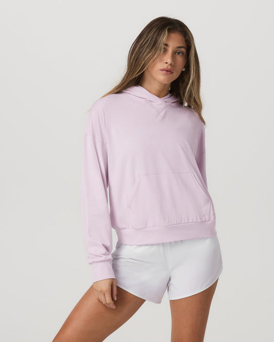 Women's Halo Modern Pullover Hoodie Lilac Breeze Heather - Vuori Clothing