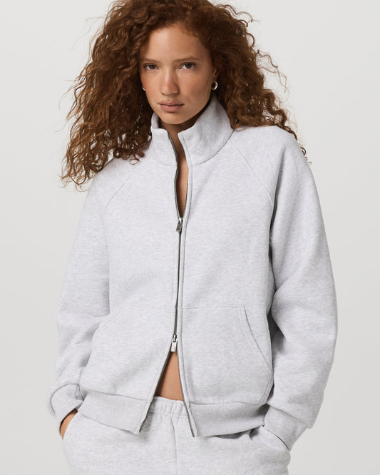 Restore Double Zip Sweatshirt Pale Grey Heather Full-Zip - Vuori Clothing