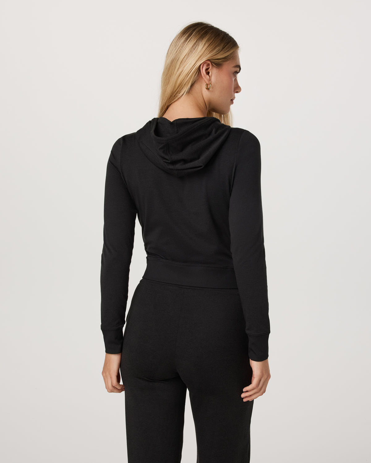 Halo Mini Full Zip Hoodie Black Heather - Vuori Clothing
