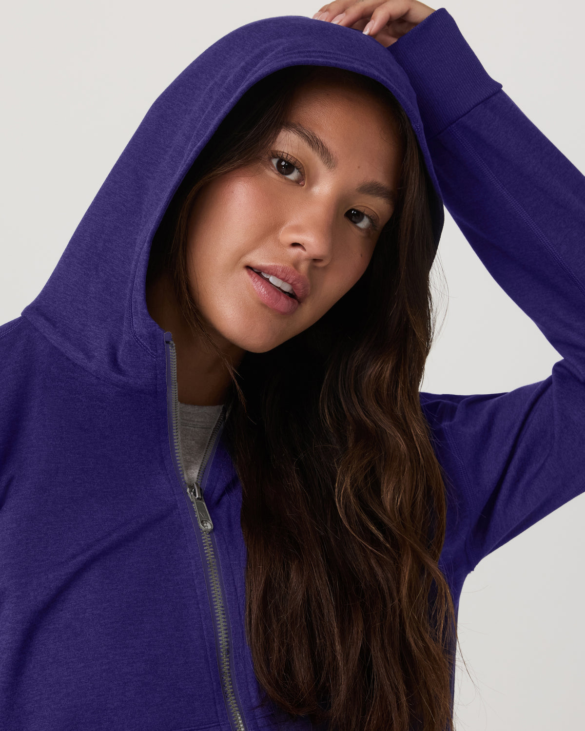 Halo Full Zip Hoodie Women's Stellar Sky Heather Hoodie - Vuori Clothing