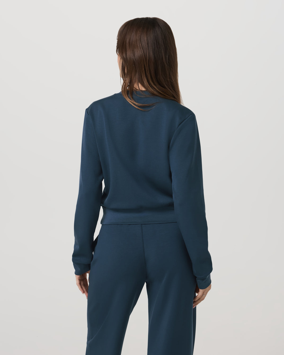 Compose Crew Ocean Blue Pullover Fleece Sweatshirt - Vuori Clothing