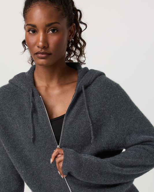 Émilie Cashmere Hoodie Women's Charcoal Heather - Vuori Clothing