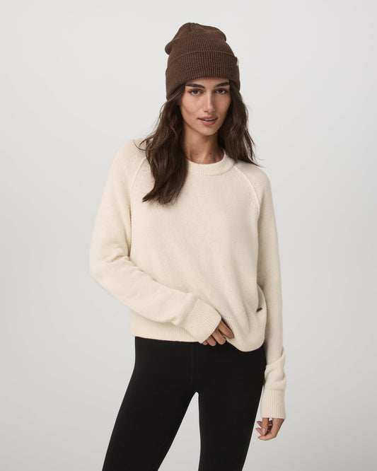 Émilie Cashmere Crew Women's Porcelain Pullover - Vuori Clothing