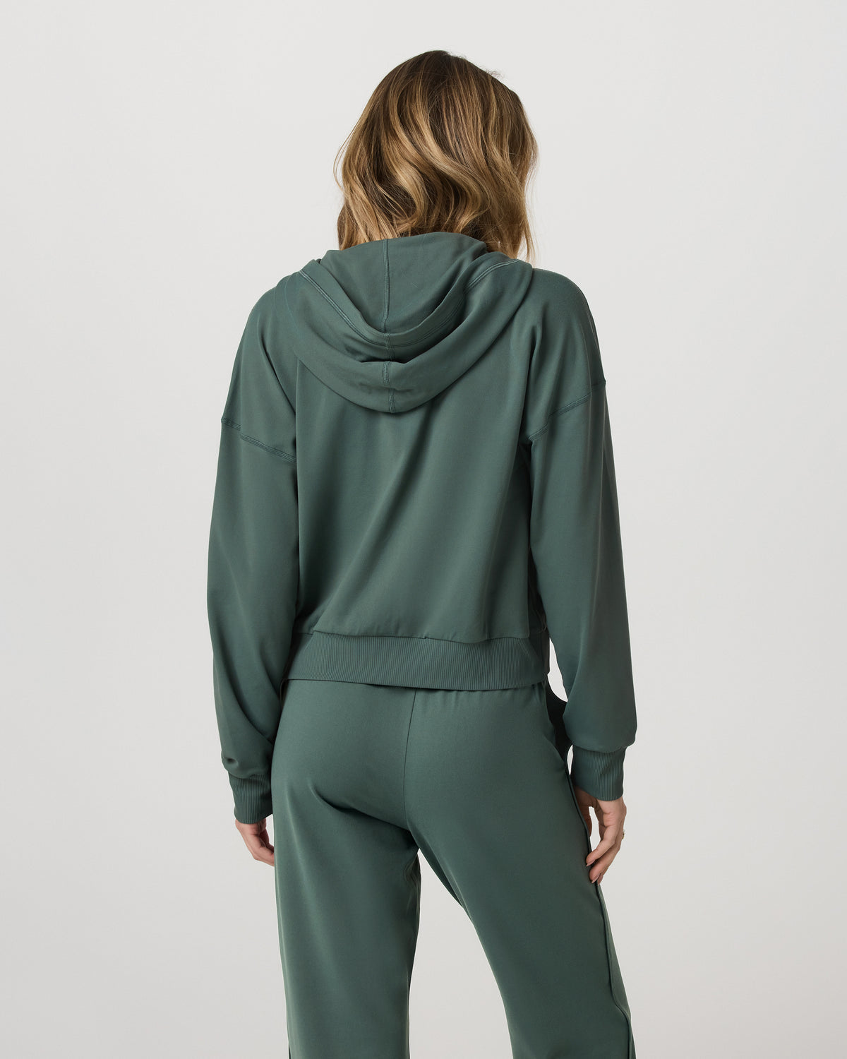 Halo Modern Full Zip Hoodie Women's Agate Green Hoodie - Vuori Clothing