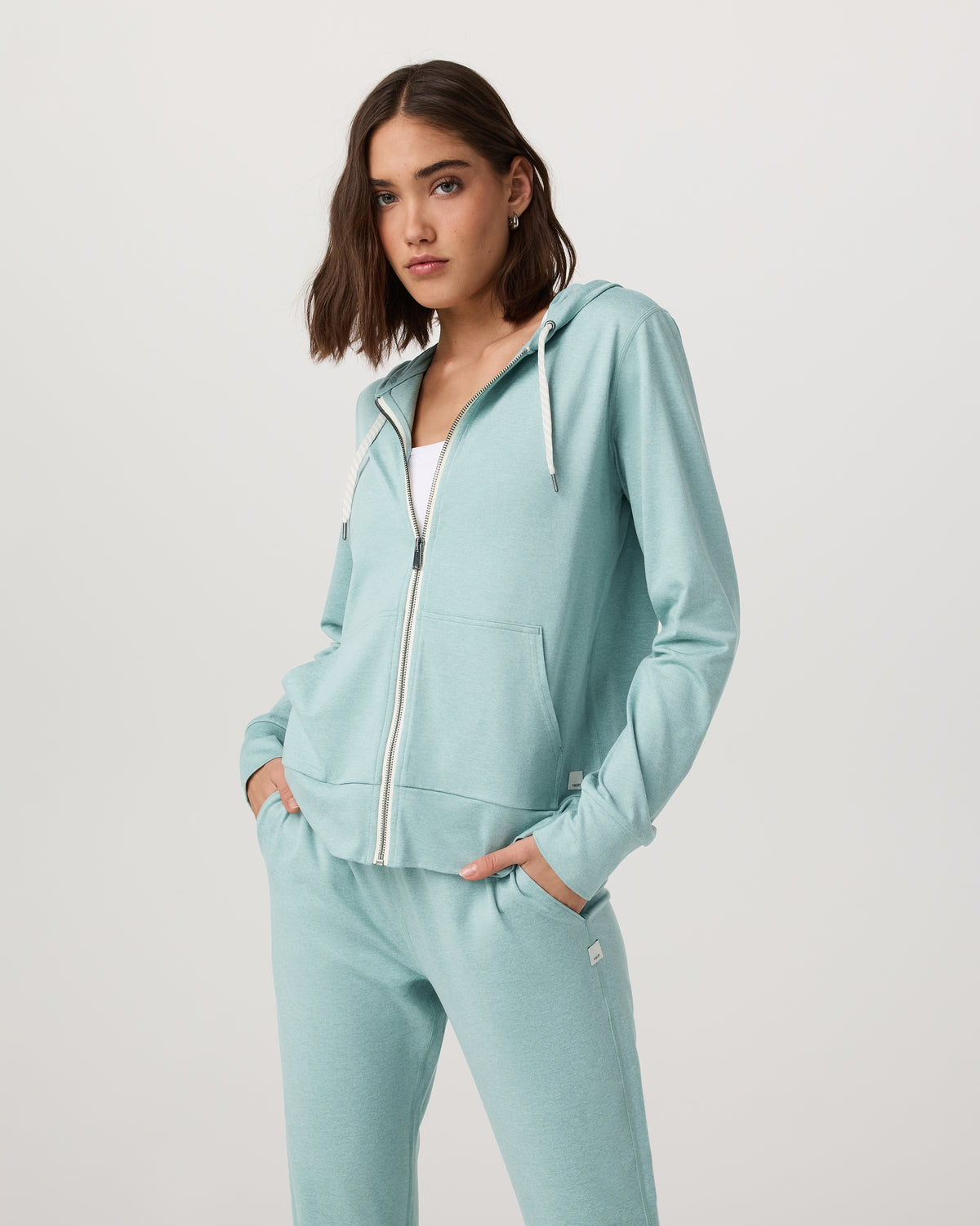 Halo Performance Hoodie 2.0 Sea Spray Heather - Vuori Clothing