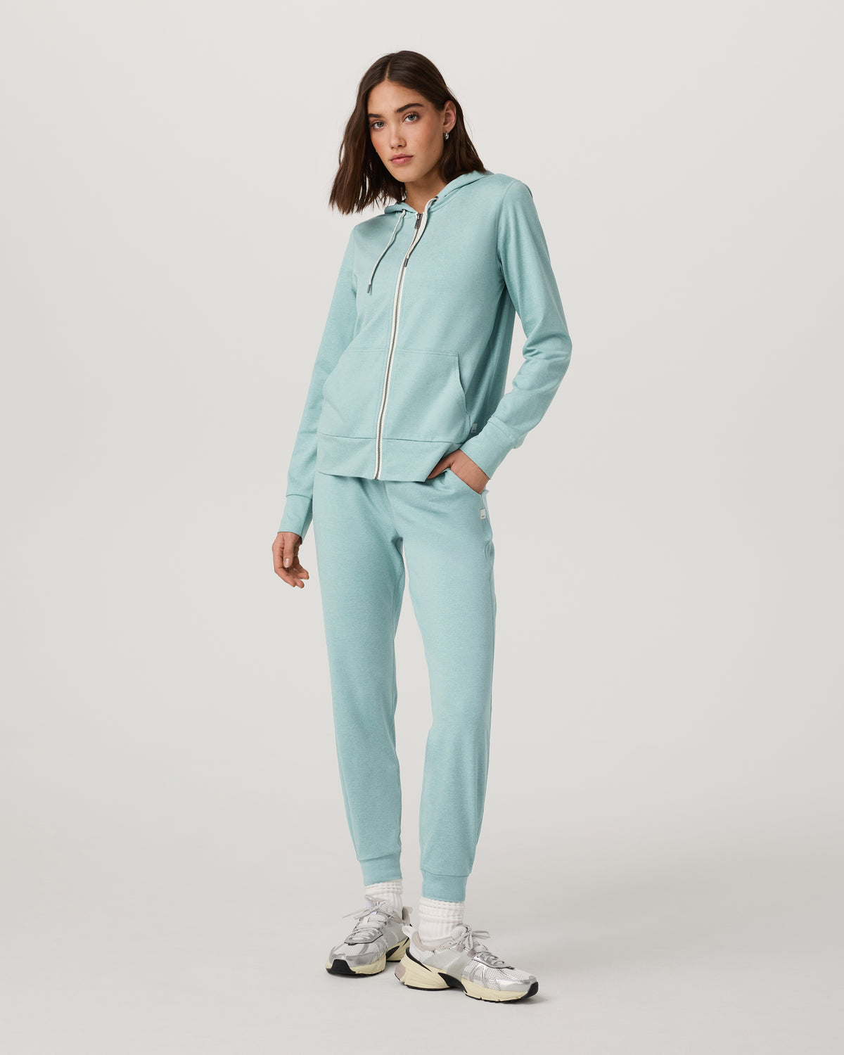 Halo Performance Hoodie 2.0 Sea Spray Heather - Vuori Clothing