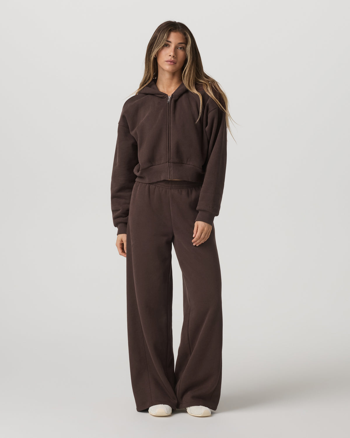 Restore Mini Full Zip Hoodie Women's Java Jacket - Vuori Clothing