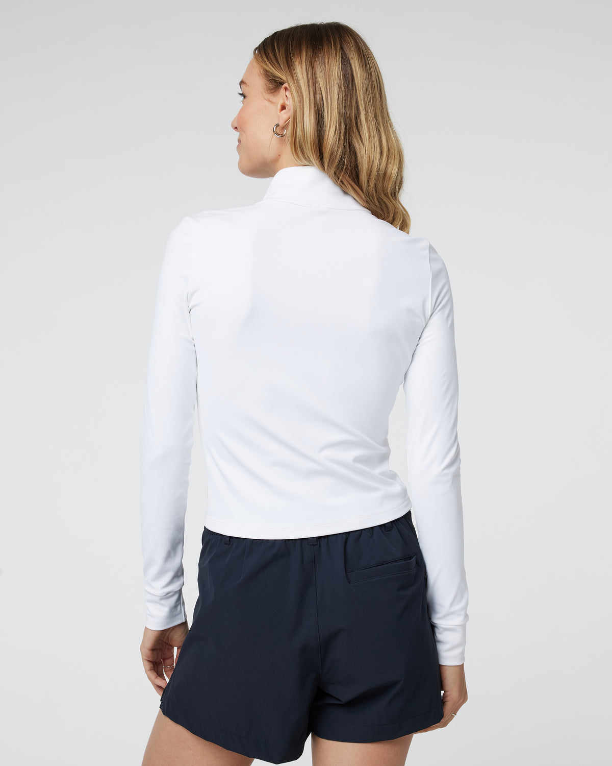 Studio Half Zip Women's White Athletic Pullover - Vuori Clothing