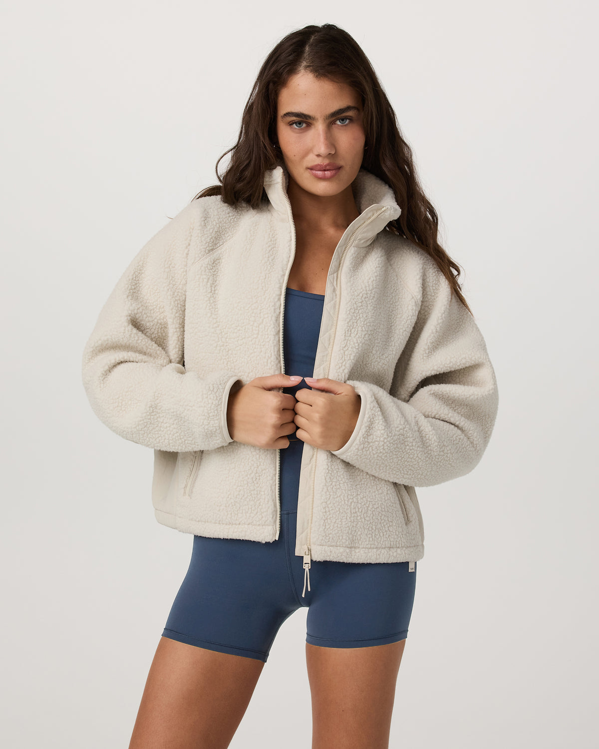 Alpine Jacket Women's Cozy Fleece Jacket in Bone - Vuori Clothing
