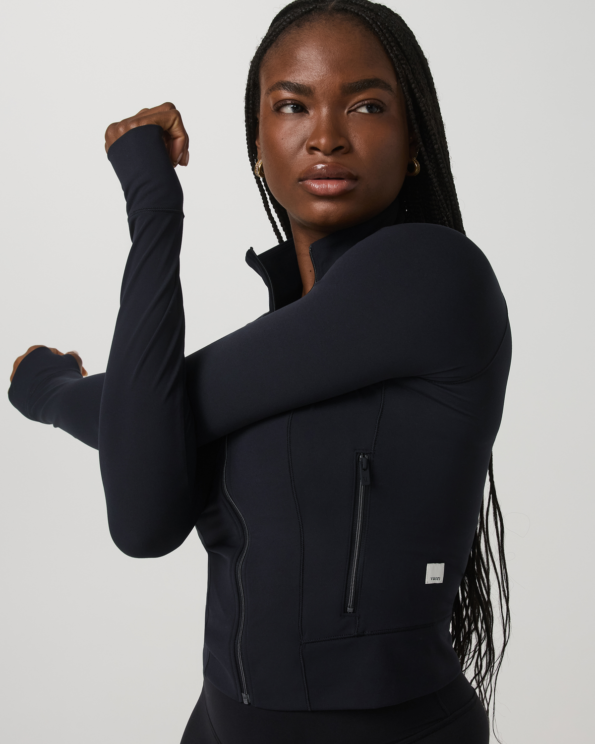 Vuori AllTheForm™ Fitness Jacket Women's Black Workout Jacket - Vuori Clothing