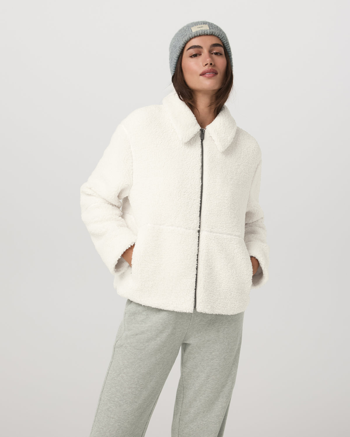 Lou Full Zip Jacket Women's Marshmallow Fleece Jacket - Vuori Clothing
