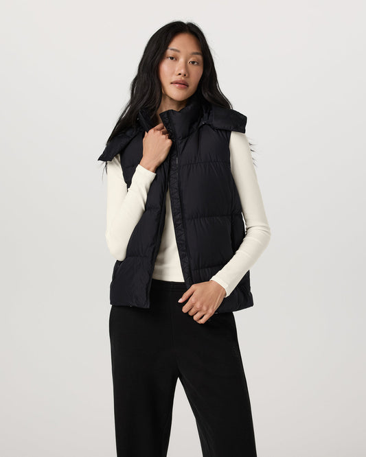 Alta Down Vest Women's Black Sleeveless Vest - Vuori Clothing
