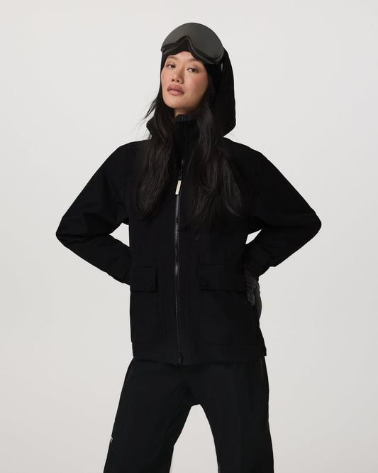 Women's Taika Snow Shell Black Ski/Board Jacket - Vuori Clothing