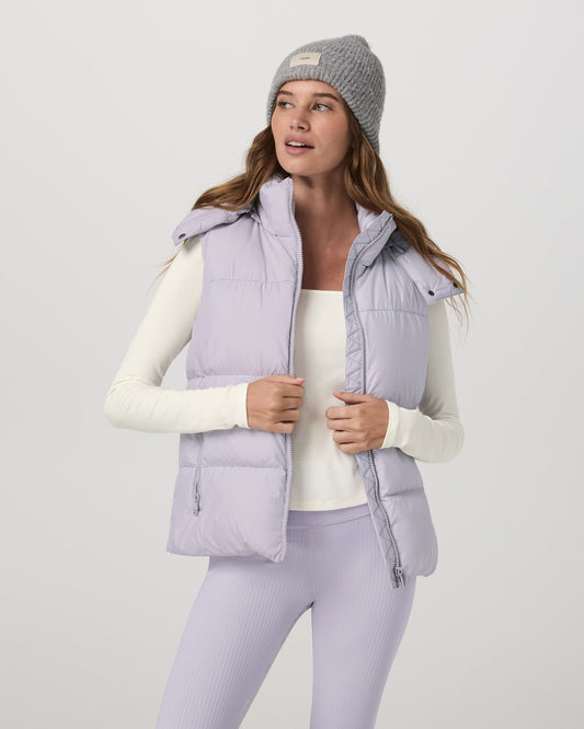 Alta Down Vest Women's Lavender Ice Sleeveless Vest - Vuori Clothing