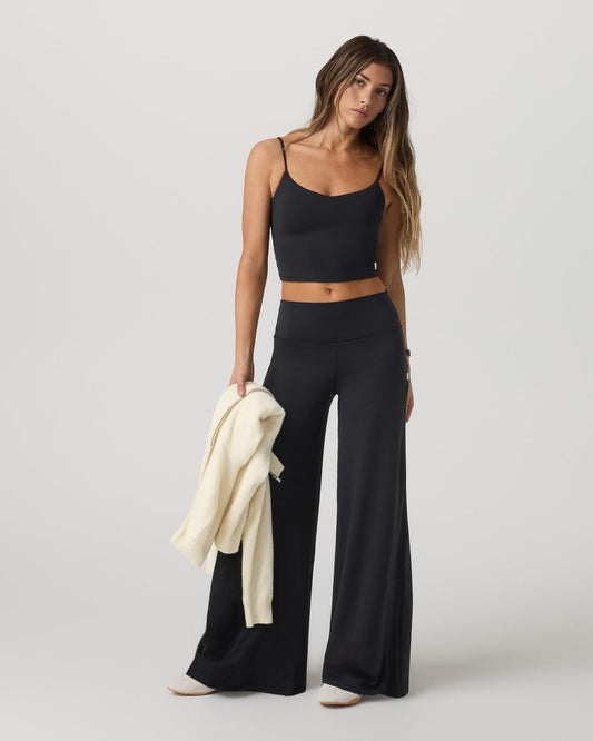 Halo Easy Wideleg Pant - Long Women's Solid Black Pants - Vuori Clothing