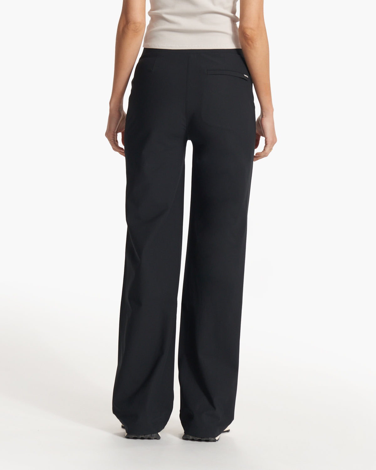 Women's Meta Wideleg Black Tailored Pants - Vuori Clothing
