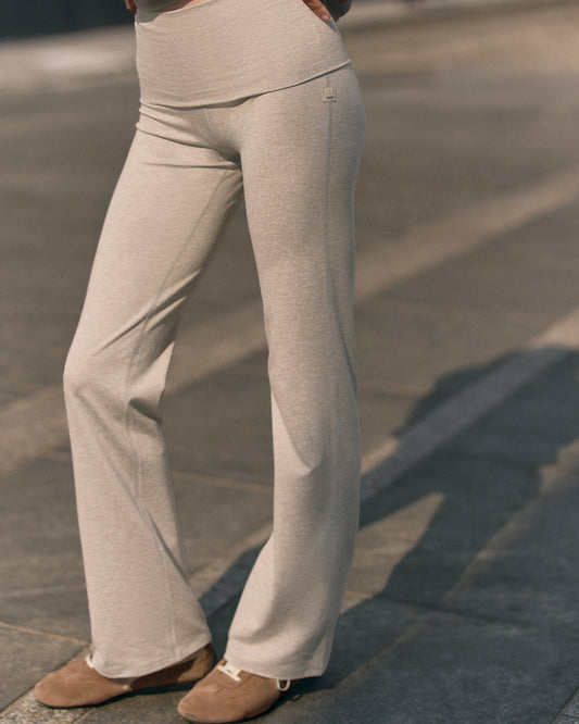 Granite Foldover Straight Leg Women's Oatmeal Heather Pant - Vuori Clothing