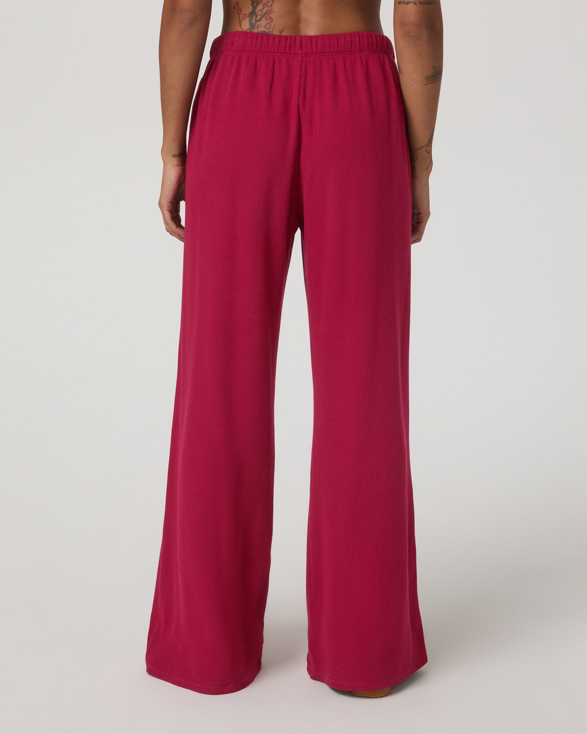 Waffle Wideleg Pant Women's Strawberry Waffle Knit Pant - Vuori Clothing