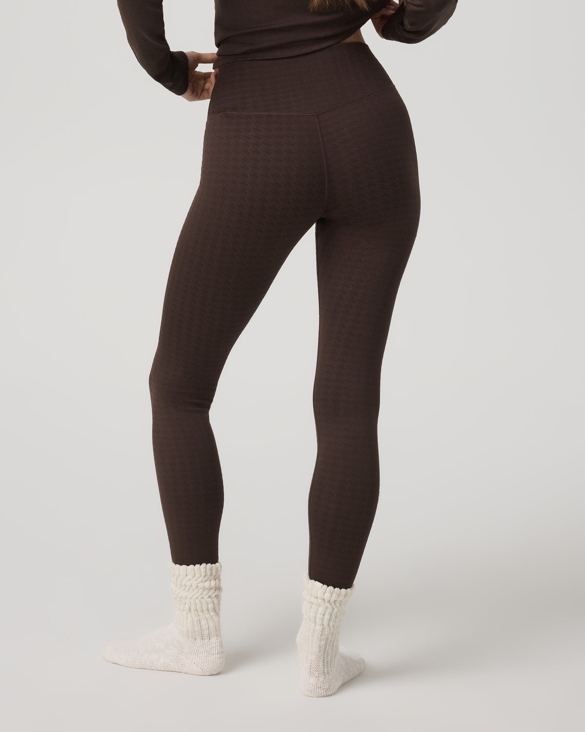 Women's Textured Chilled Out Legging Java Houndstooth - Vuori Clothing