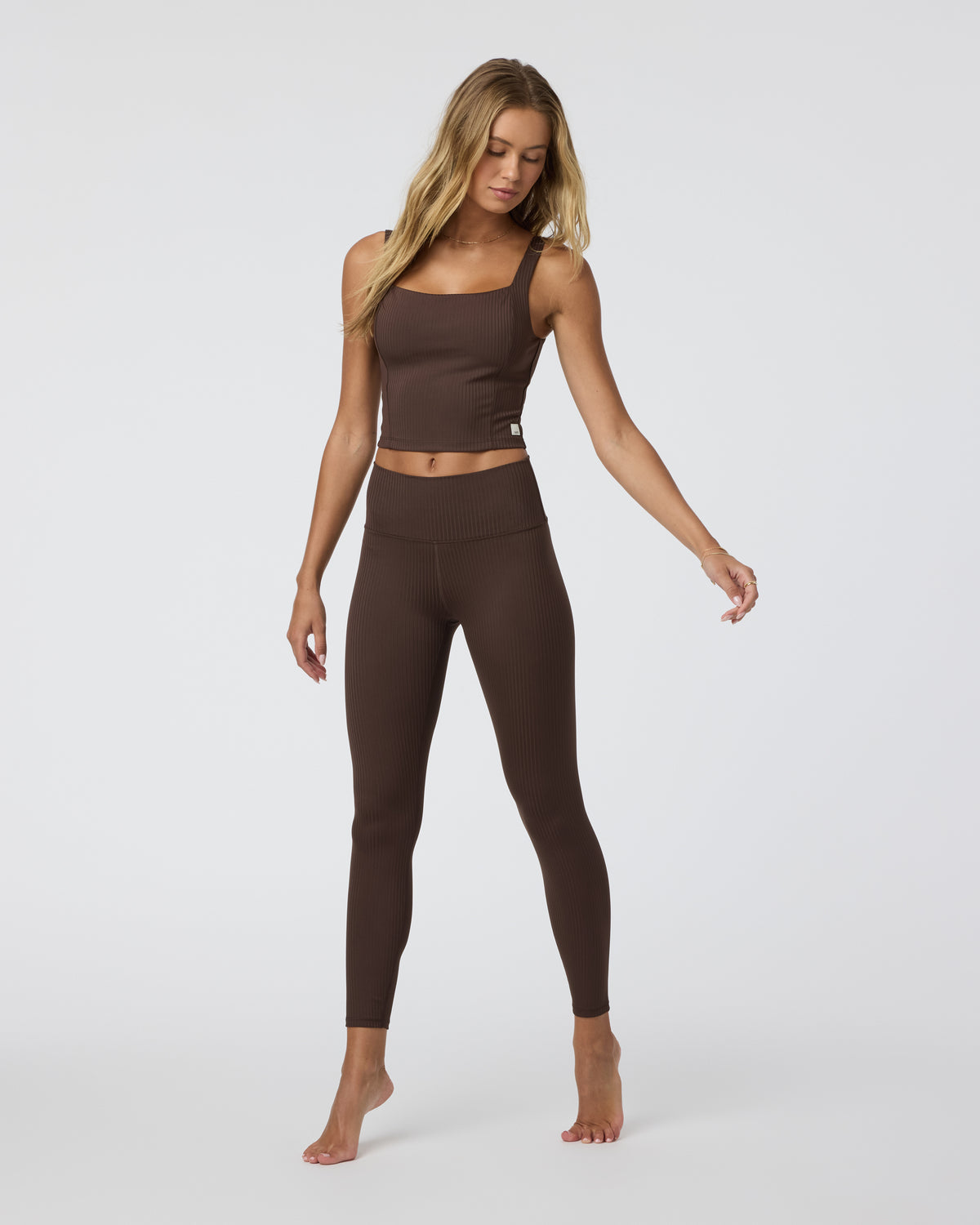 Inversion Rib Legging Java - Vuori Clothing