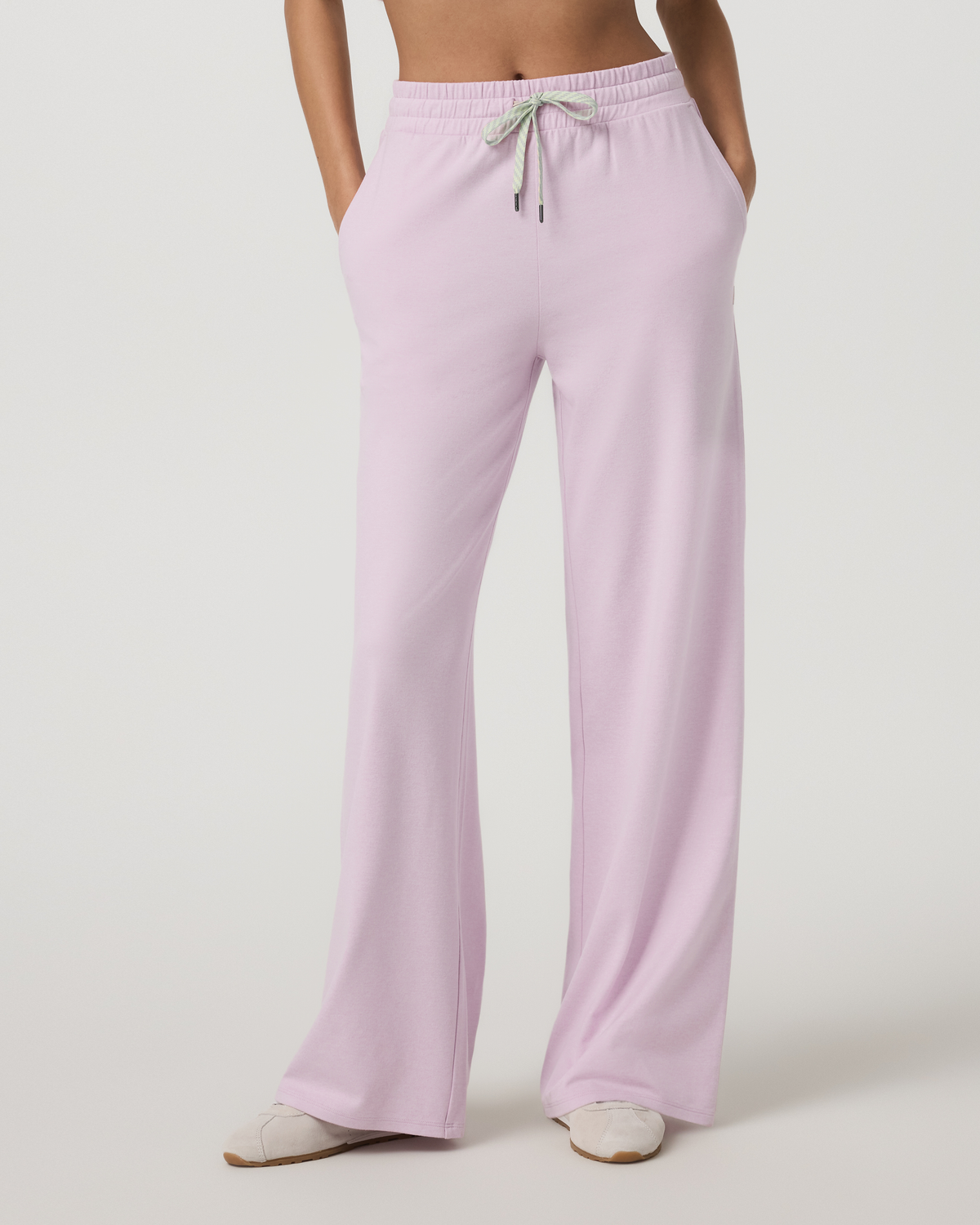 Halo Essential Wideleg Women's Lilac Breeze Heather Pants - Vuori Clothing