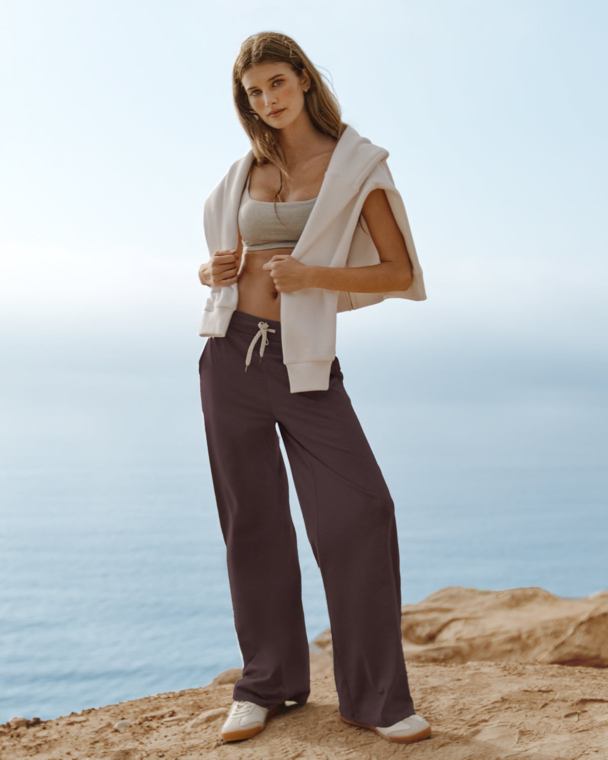 Halo Essential Wideleg Pant Java Heather - Vuori Clothing