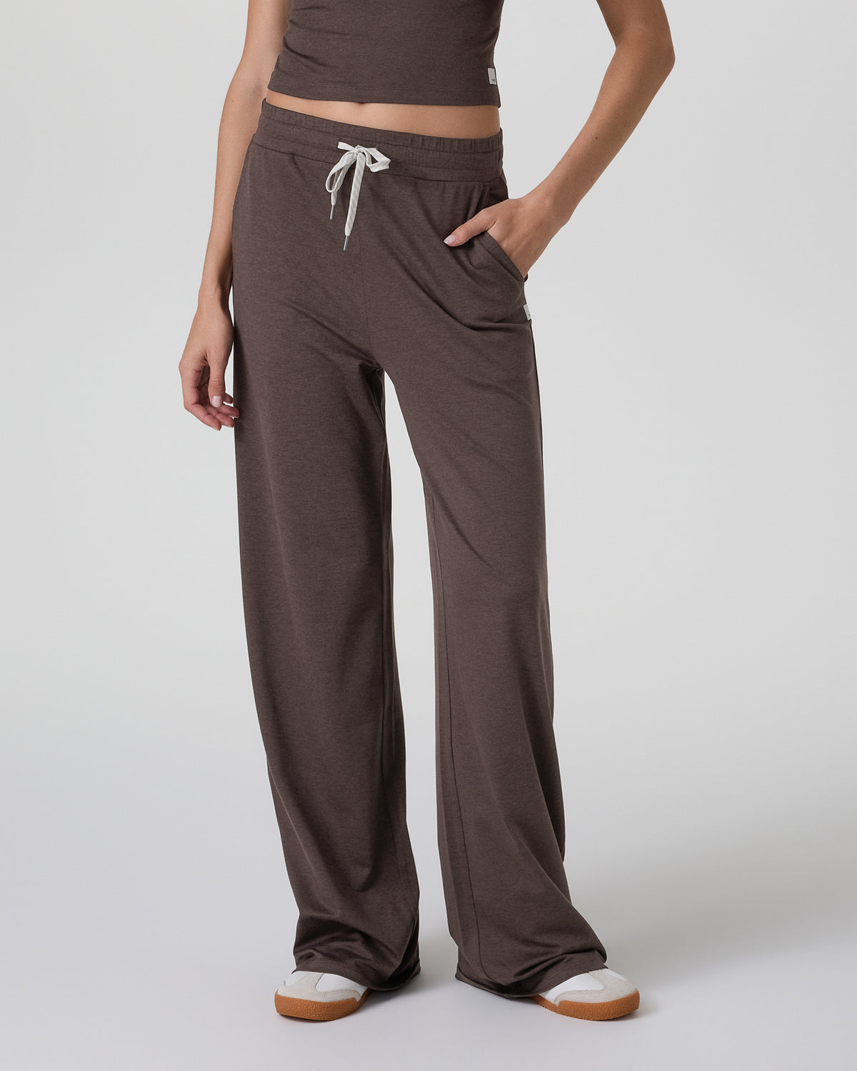 Halo Essential Wideleg Pant Java Heather - Vuori Clothing
